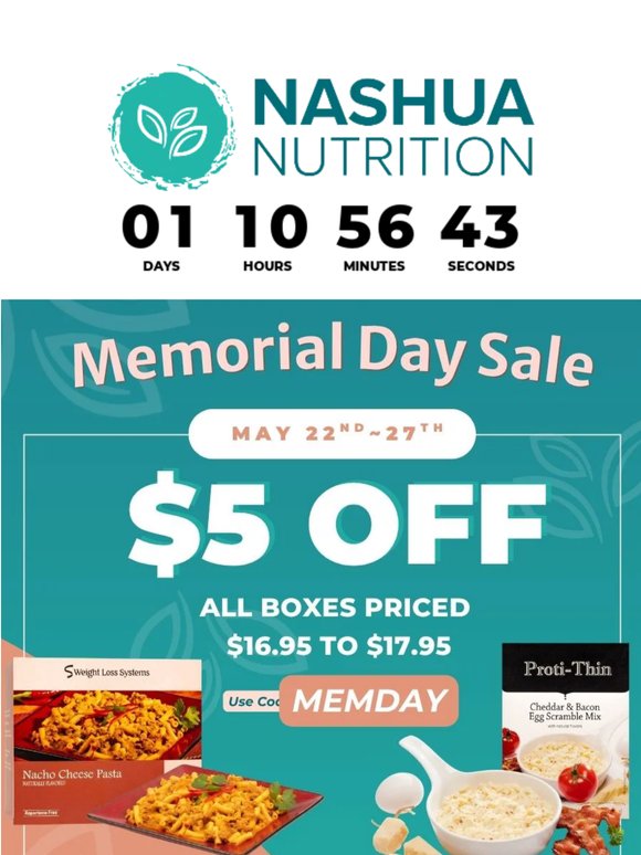 Sale Ends tomorrow: $5 off every box