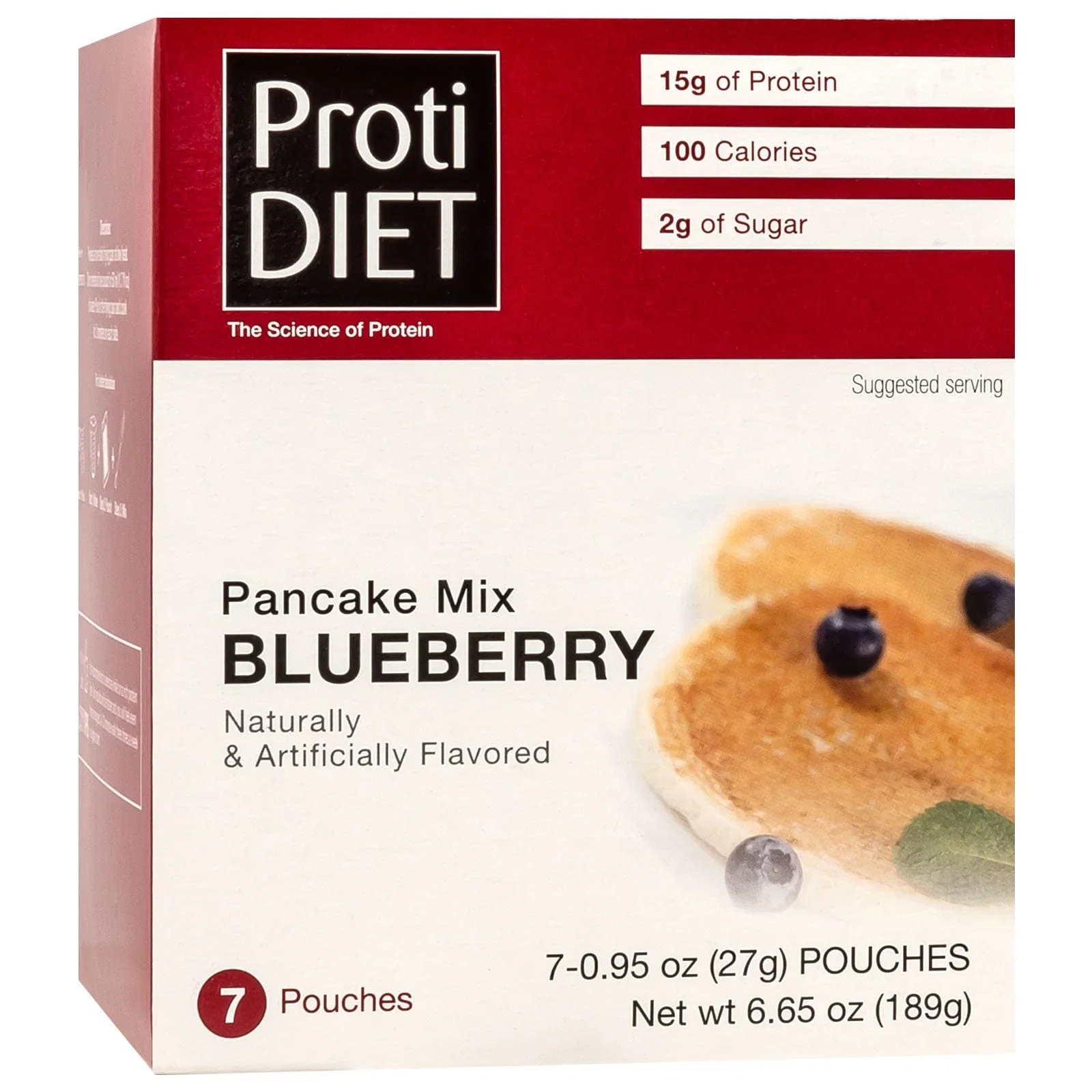 Image of ProtiDiet Protein Pancake Mix - Blueberry - 7/Box