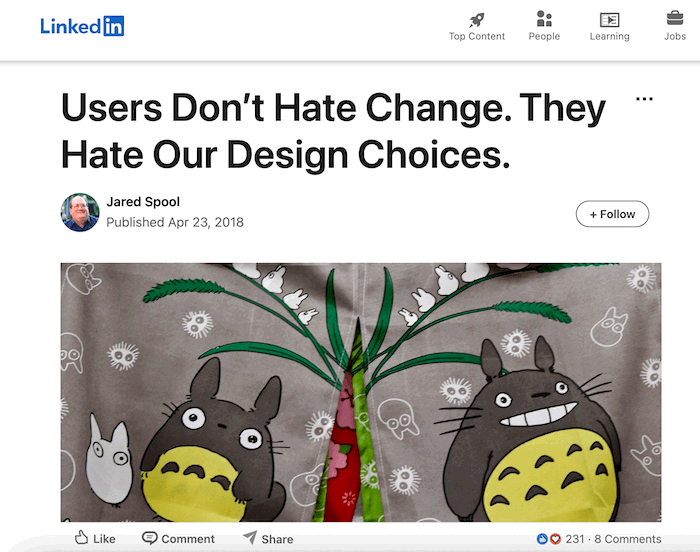Users Don’t Hate Change