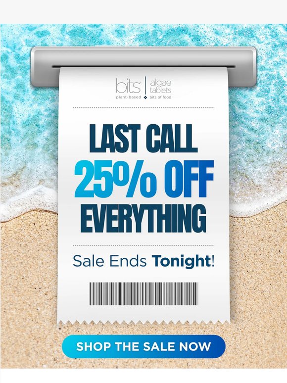 Ends Tonight: 25% OFF Sitewide⏰