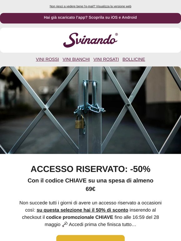 Hai le chiavi per uno sconto del -50% 🗝️