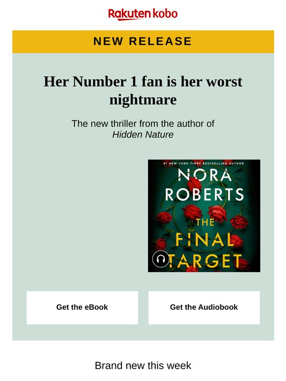 The Final Target by Nora Roberts is out now 🌹