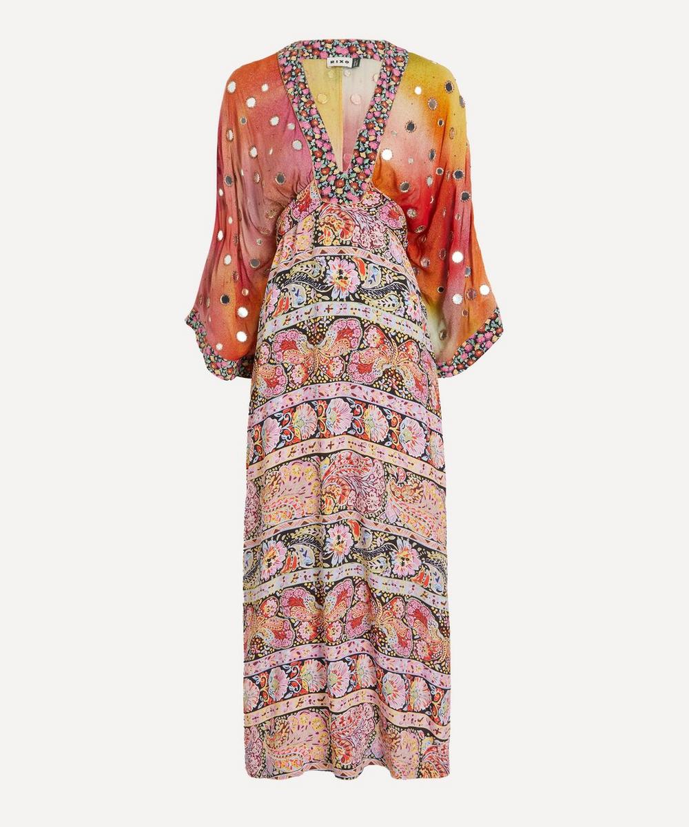 RIXO Made With Liberty Fabrics Flori Silk Embellished Dress