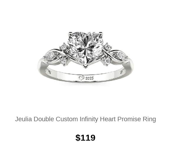 Classic Heart Twist Custom Promise Ring Sterling Silver