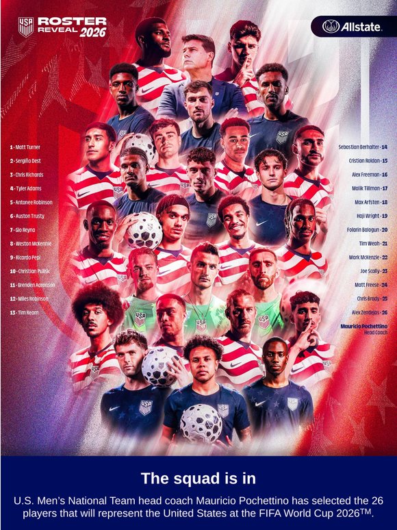 Locked in: 2026 World Cup roster⬇️