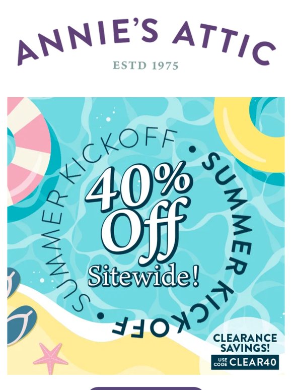 Summer Kickoff: 40% Off Sitewide!