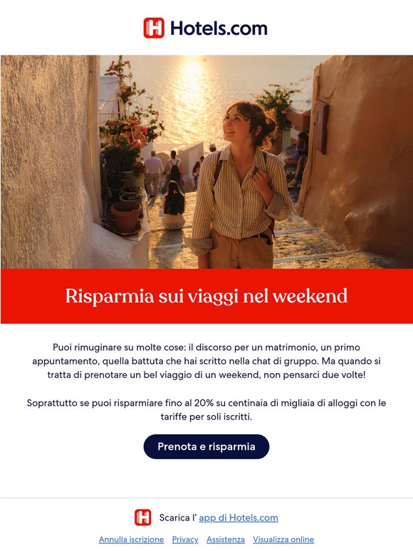 Iscriviti e risparmia fino al 20% su alloggi selezionati