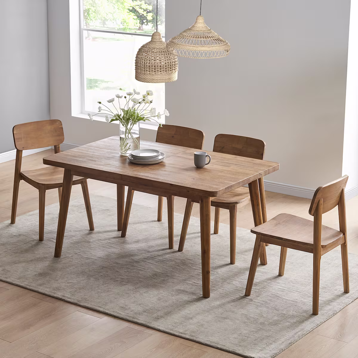 Image of Seb Extendable Dining Set for 4-6