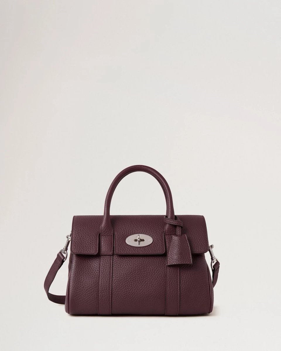 Small Bayswater Satchel in Black Cherry