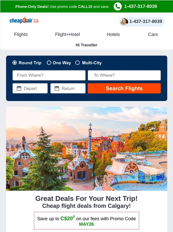 ✈ Low-Fare Flights from Calgary