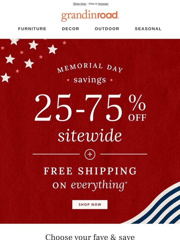 Selling Fast! 🔥 25-75% Off Sitewide + Free Shipping