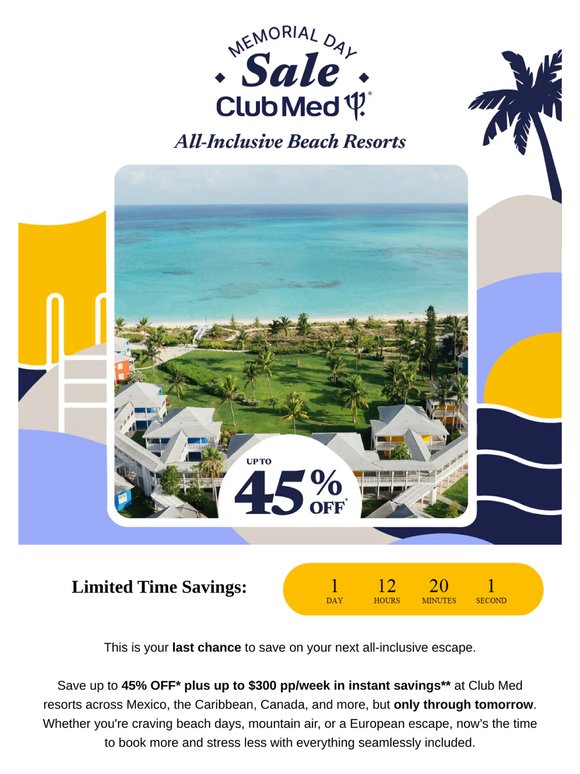 Last Chance to Save Up to 45% OFF