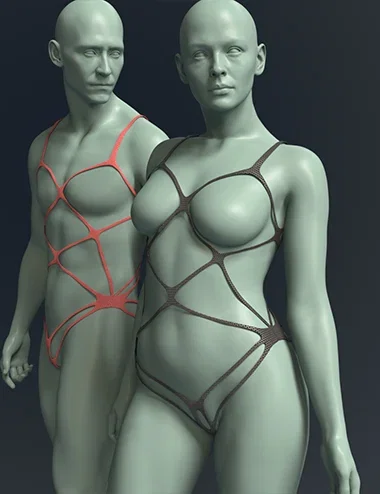 SPR Sexy Netwear BodySuit for Genesis 9