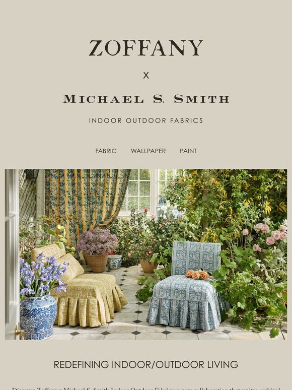 Introducing Zoffany x Michael S. Smith Indoor Outdoor Fabrics