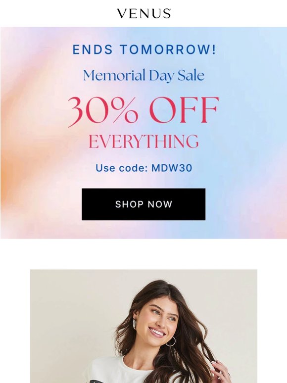 Hurry! 30% Off Ends TOMORROW
