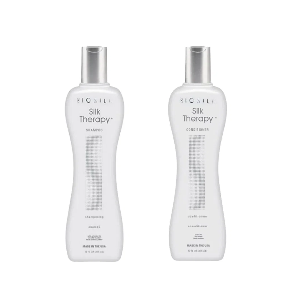 Image of Biosilk Silk Therapy Shampoo + Conditioner Set 2x355ml