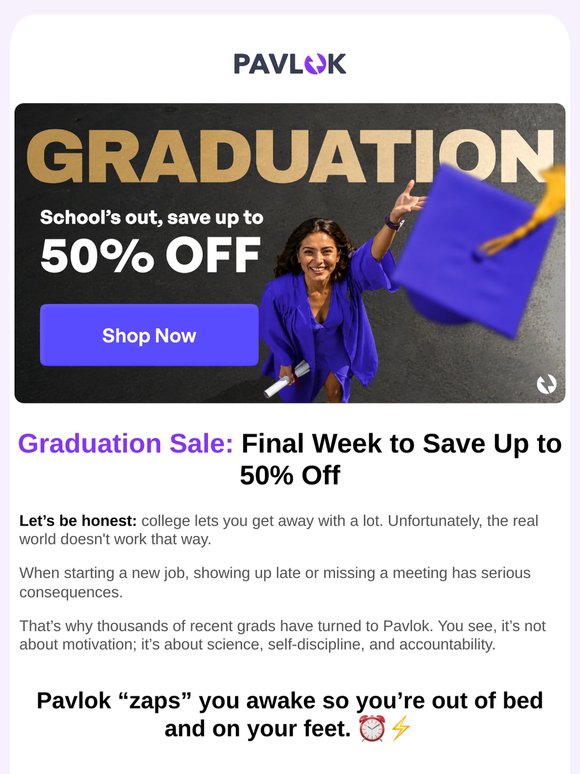 🎓 Best graduation gift ever? The #1 wake-up wearable.