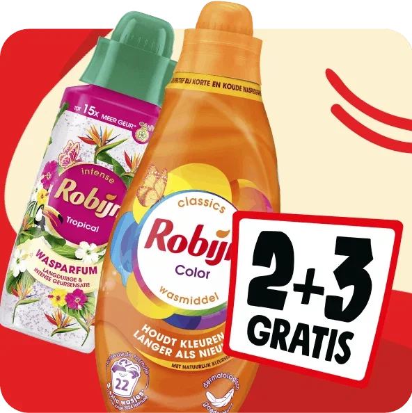 Alle Robijn 2+3 gratis