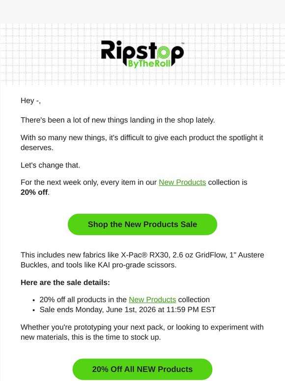 20% off New Products