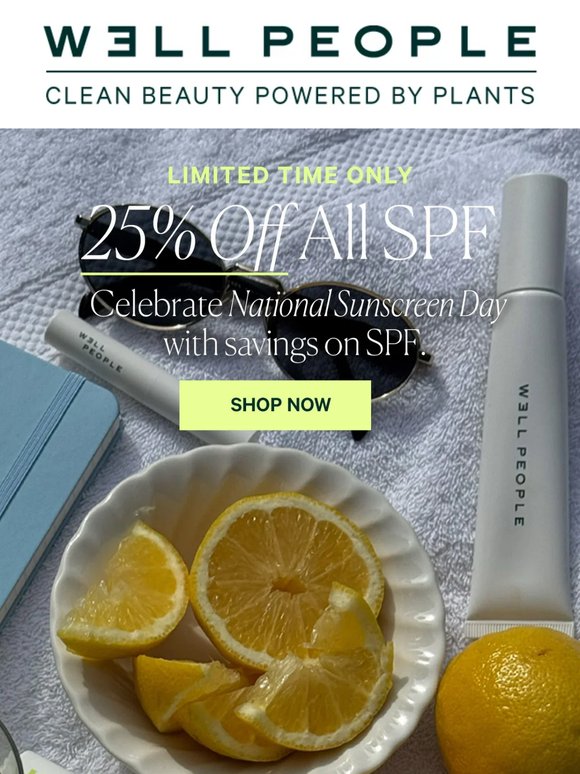 Don't miss 25% off SPF 🧴