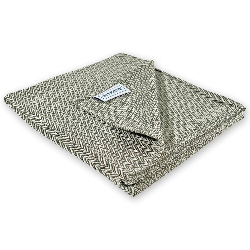 Image of North Star Reverse Twill Throw - Green