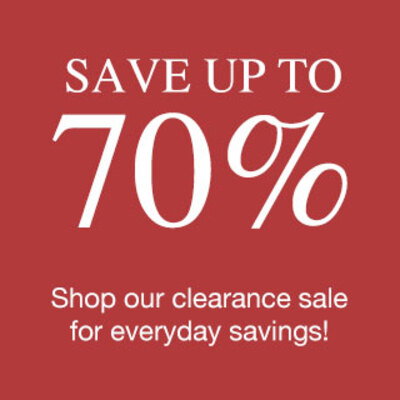 Save up to 70% - Shop our clearance sale for everyday savings!