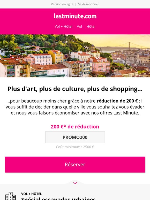 L'Europe et bien plus pour 200 € de moins