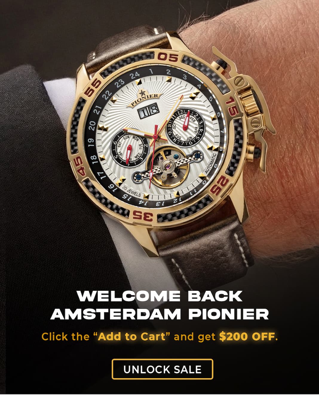 Welcome back Amsterdam Pionier with click the add to cart and get $200 off.