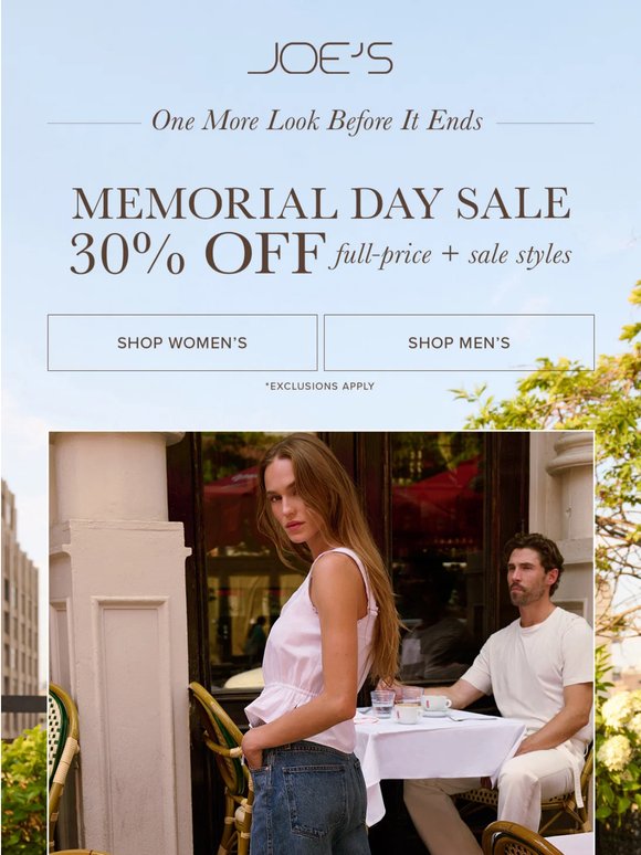 30% OFF Is Going, Going…