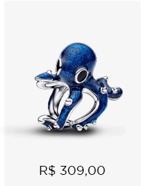 Charm Prata Polvo Azul Brilhante