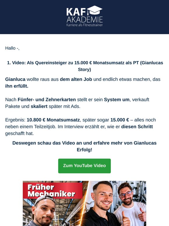 Als Quereinsteiger zu 15.000€ Monatsumsatz als PT (Gianlucas Story)