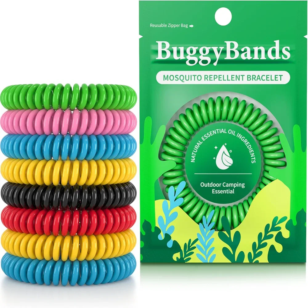 Mosquito Repellent Bracelets - DEET Free Waterproof Bands for Outdoor Protection