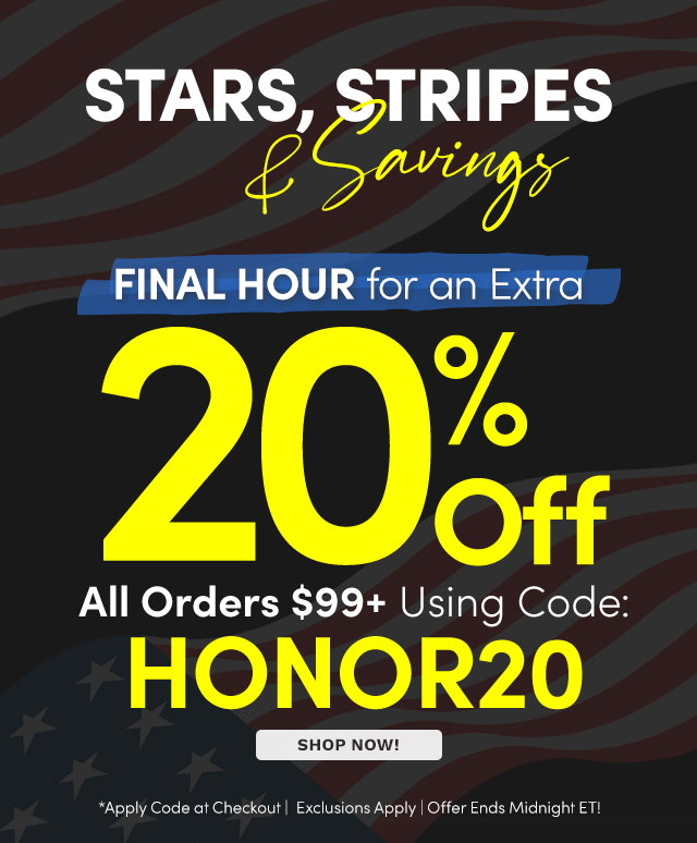 Stars, Stripes & Savings | Extra 20% Off All Orders $99+ with Code: HONOR20