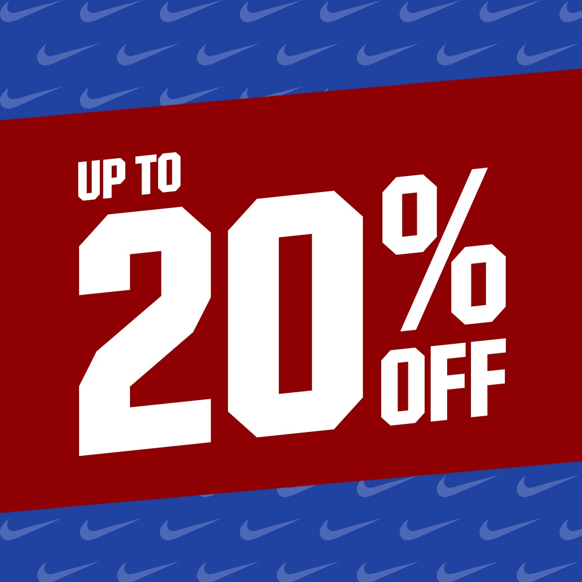 Up to 20% off.
