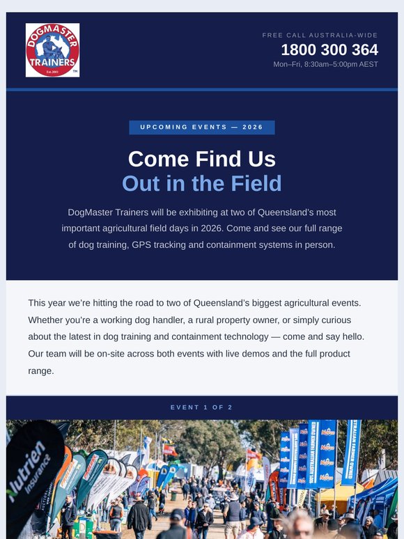 Come Find Us Out in the Field! 🐶