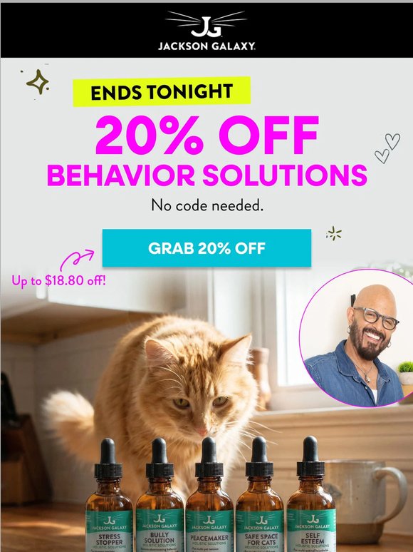 Last call for 20% off Behavior Solutions 🐾