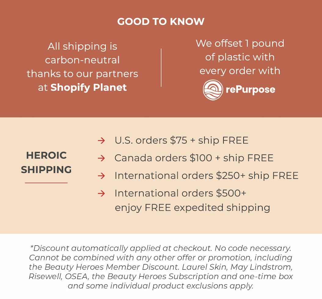Good To Know + Heroic Shipping