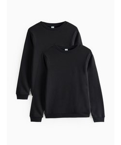 2 Pack Black Crew Neck Sweatshirts 11 years