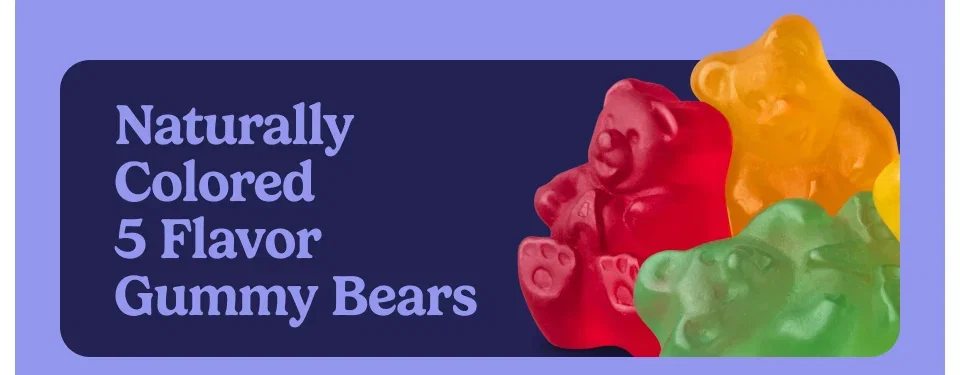 Naturally Colored  5 Flavor Gummy Bears