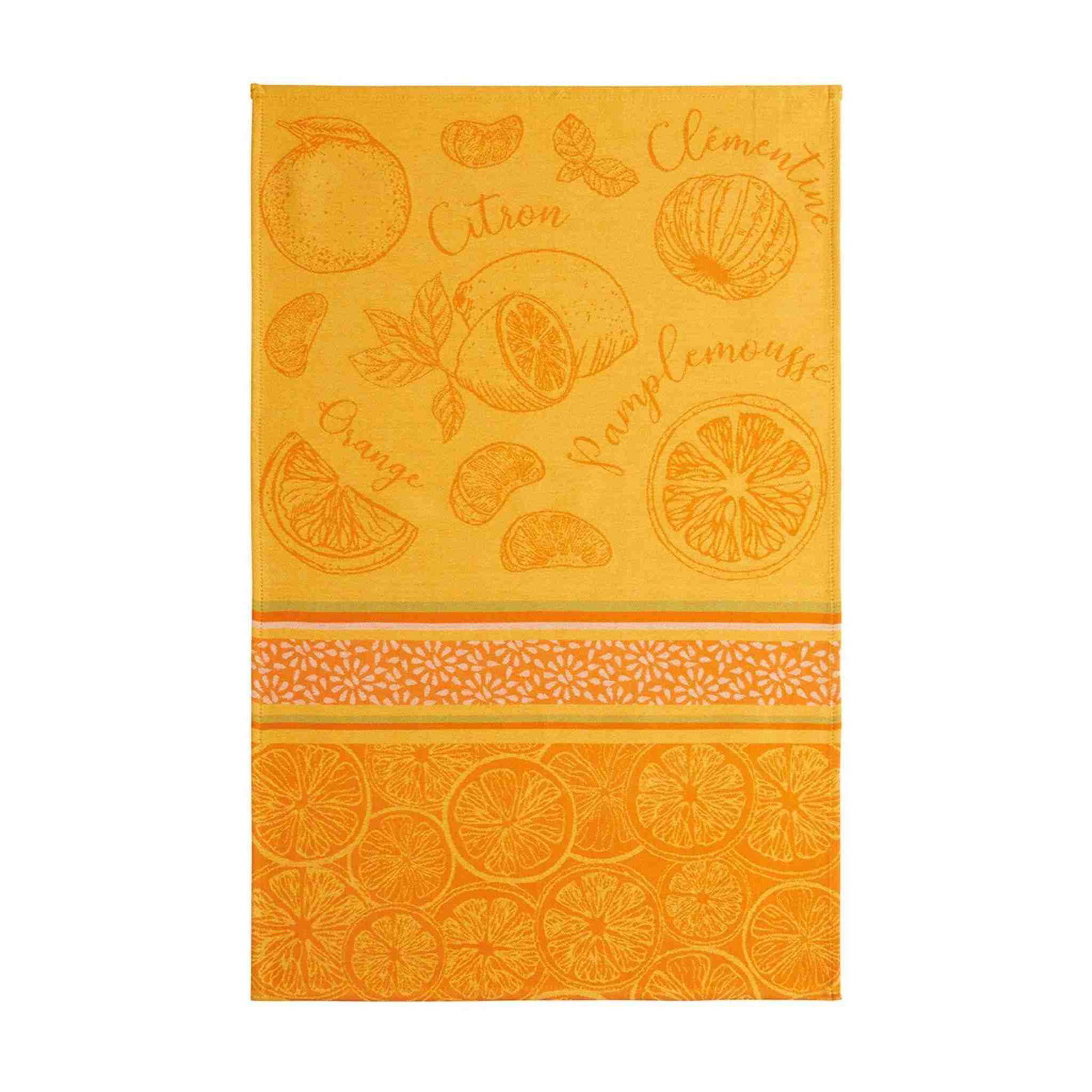 Image of Coucke Jacquard Cotton Tea Towel - Citrus