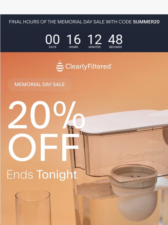 Memorial Day Sale ENDS TONIGHT