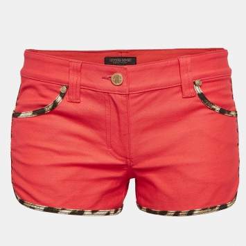 Red Gabardine Cotton Contrast 