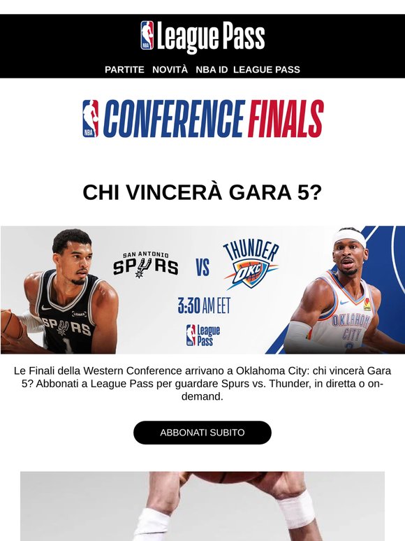 Non perdere gara 5 🔥