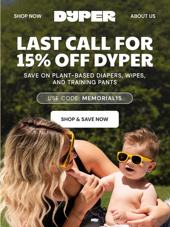 15% off ends tonight! Don’t wait