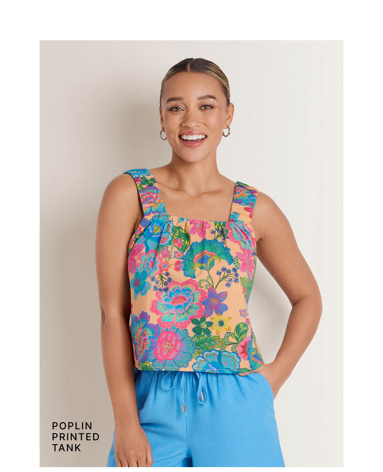 Poplin Printed Tank