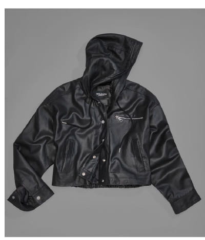 Belle Cropped Lightweight Hooded Jacket