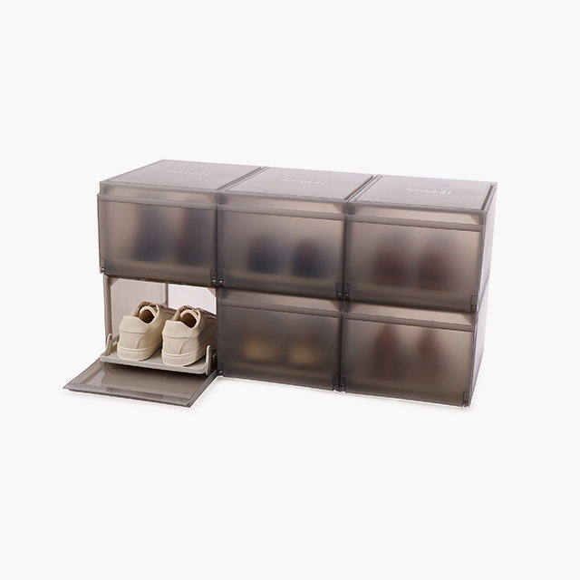 ShoeCase 6-piece Grey Shoe Storage Box