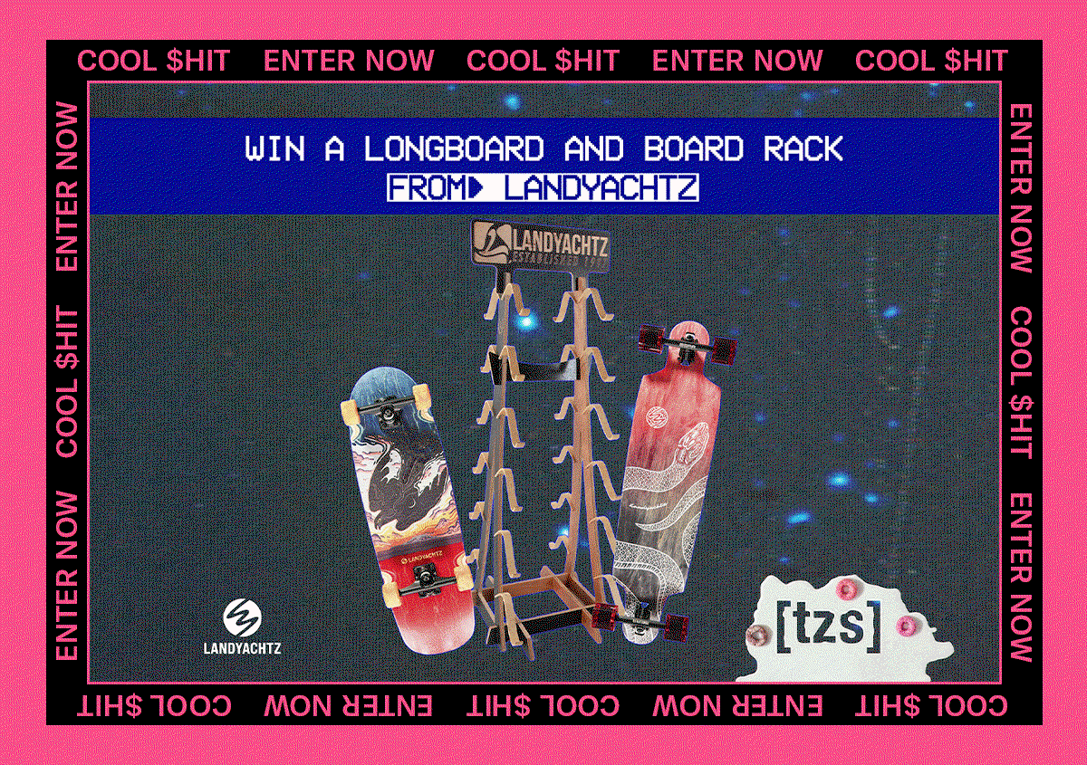 Enter To Win Landyachtz Board Rack and Two Completes