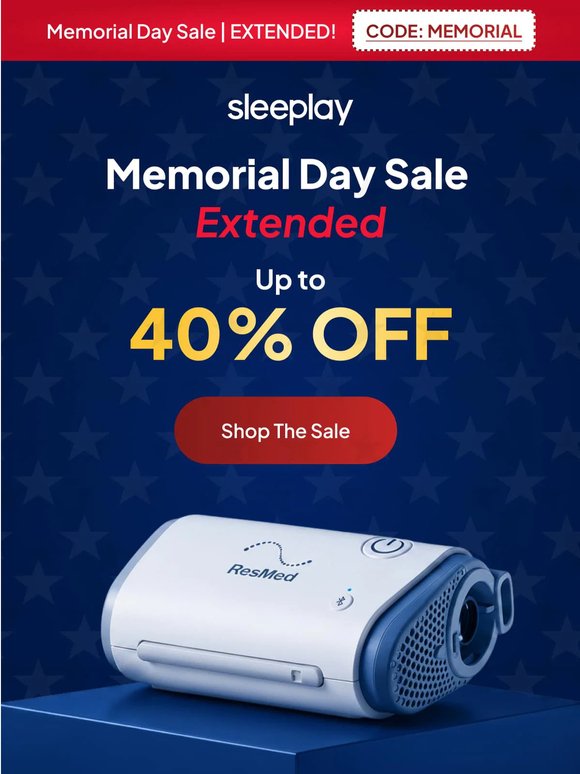 Memorial Sale EXTENDED!