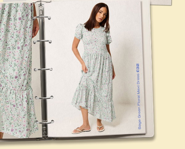 Sage Green Floral Maxi Dress